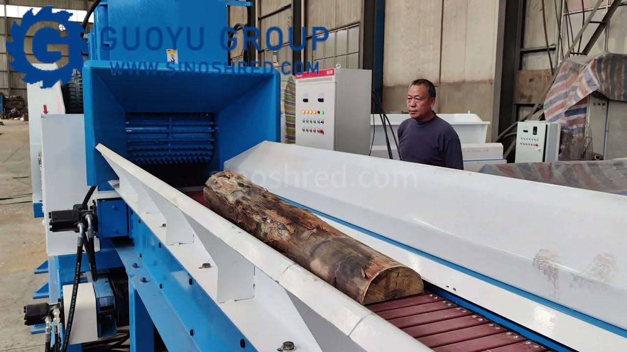 Guoyu Sawdust making machine working video - working test for delivering to UAE