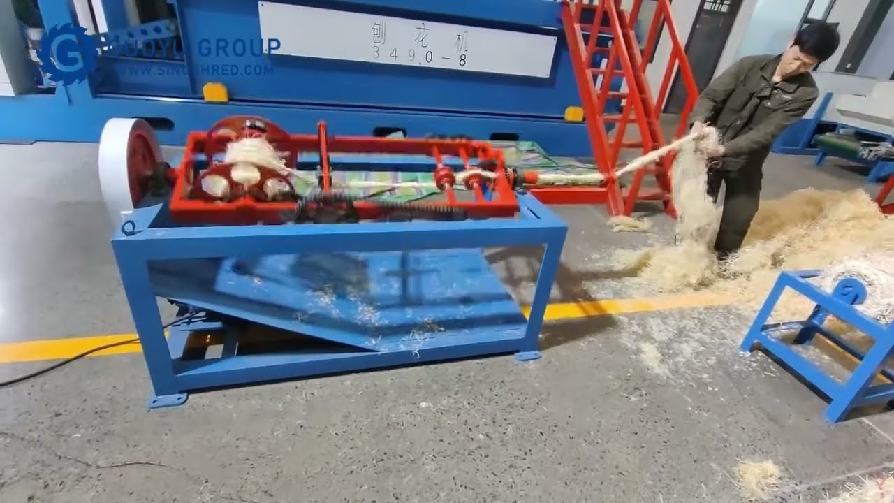 Industrial Wood Wool Rope Maker Machine – Complete Workshop Operation Video