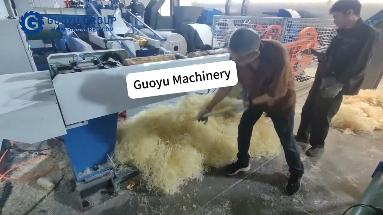 Wood Wool Making Machine Running Test in Factory | Real Working Demo